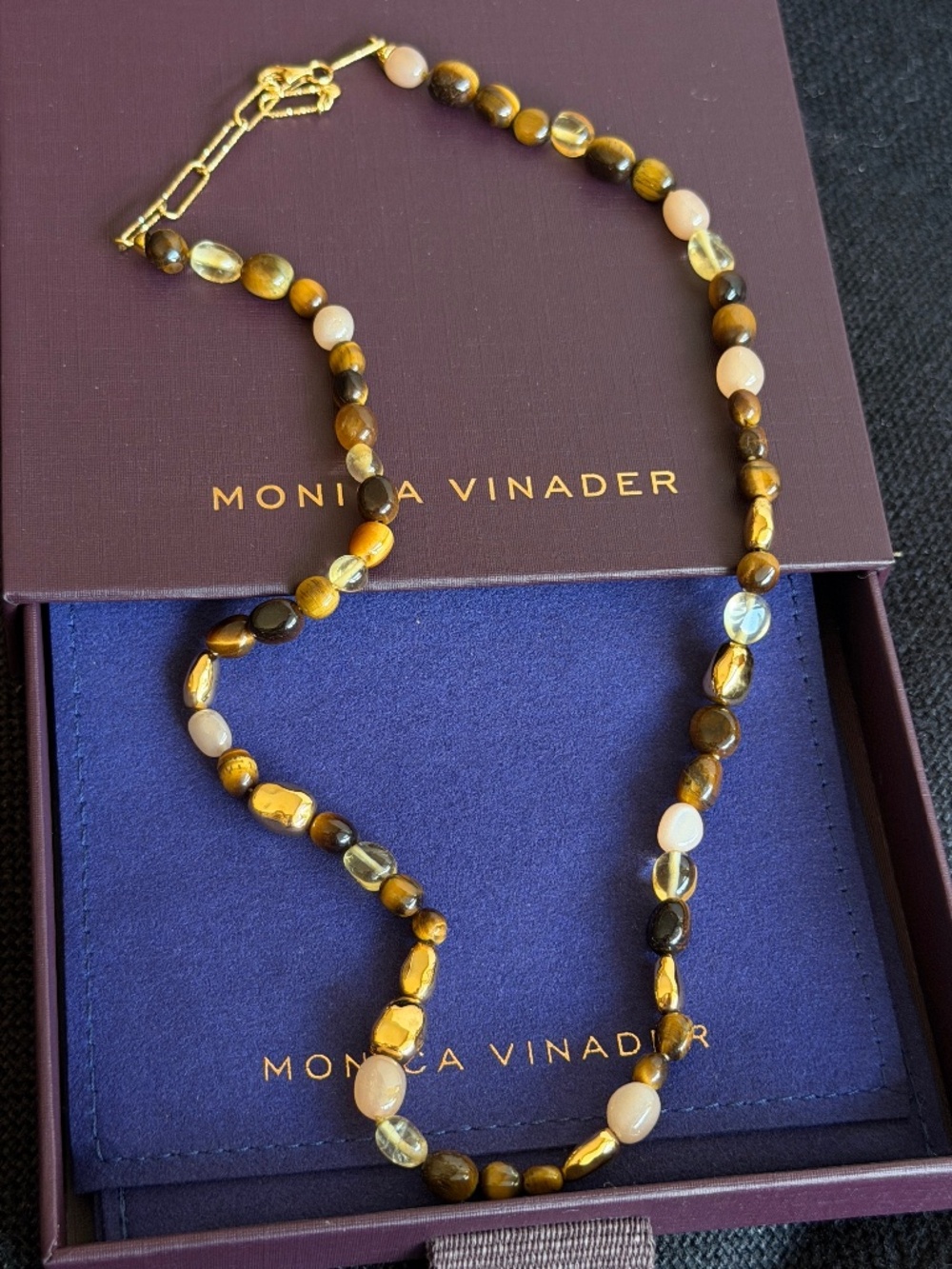 Monica Vinader Rio Multi Gemstone  Beaded Necklace
